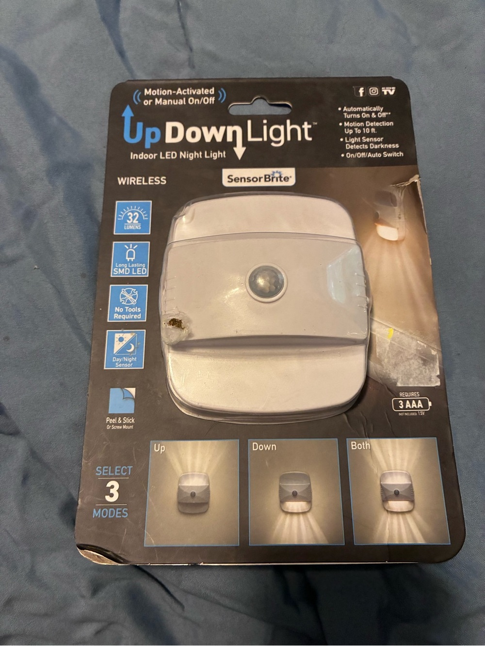 UpDown Light Indoor LED Night Light - White